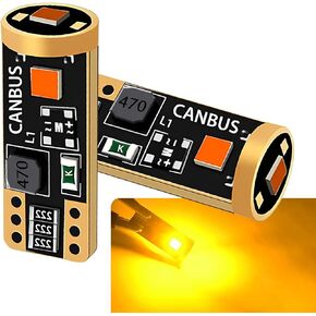 ZBGUN 2 PCS Car High-brightness T10 2825/3030SMD Width Indicator Light, 12-30V Stepless LED Decoding Car Light, 194 168 501 W5W 158 Trunk Light Map Light, Univrsal Light Bulb Replacement (White)