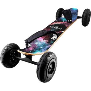 MountainBoard All Terrain Skateboard Kiteboard Cross Country Mountainboard Big Wheel Downhill Longboard All Terrain Longboard Kite Board with Bindings for Cruising and Downhill