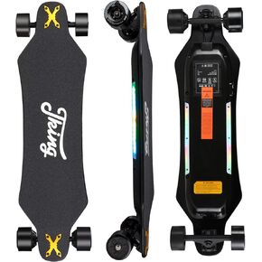 JKING Electric Skateboard Electric Longboard with Remote Control Electric Skateboard,900W Hub-Motor,26 MPH Top Speed，21.8 Miles Range,3 Speed Adjustment，Max Load 330 Lbs,12 Months Warranty