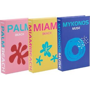 Sunolga Preppy Room Decor Decorative Faux Books Set of 3 Hardcover Aesthetic Books with Storage Function for Coffee Table Fashionable Bookshelf Decorations for Living Room in Kuwait