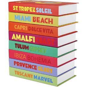 ENGYAS 8 Pcs Fake Books for Decoration,Designer Luxury Modern Fake Decorative Books for Home Decor,Bookshelf Living Room Fashion Decorative Entry Coffee Table Stacked Books Decor (Set of 8)