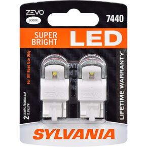 SYLVANIA - 7440 T20 ZEVO LED White Bulb - Bright LED Bulb, Ideal for Daytime Running Lights (DRL) and Back-Up/Reverse Lights (Contains 2 Bulbs)