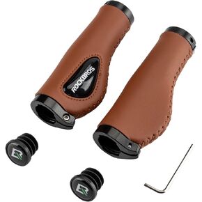 ROCKBROS Bike Handle Grips Ergonomics Design Soft Gel Dual Lock on Bicycle Handlebar Grips for Mountain MTB MBX Bike Electric Scooter