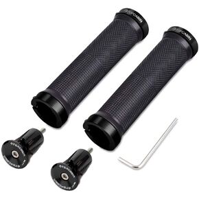 TOPCABIN Bicycle Grips,Double Lock on Locking Bicycle Handlebar Grips Rubber Comfortable Bike Grips for Bicycle Mountain BMX