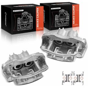 A-Premium Disc Brake Caliper Assembly with Bracket Compatible with Ford Models - F-250 F-350 Super Duty 2000 2001 2002 2003 2004, Excursion 2000-2005 - Rear Driver and Passenger Side, 2-PC Set