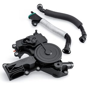 PCV Valve Engine Crankcase Vent Valve Oil Separator with Breather Hose Kit Compatible with Audi A3, A4, A5, Q5, TT, VW Beetle ,CC, Golf， Jetta, Passat, Tiguan Replacement 06H103495B