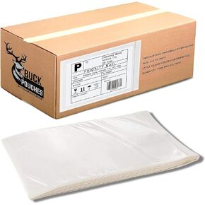 200 Pack 6"x10" Shipping Label Sleeves - Packing Slip Envelope Pouches with Self-Adhesive Peel & Seal - Clear Unprinted Plastic & Waterproof Mailing List Holder Ideal for Labels, Invoice & Documents