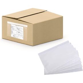 4.5'' X 5.5'' Packing List Envelopes Clear Self-Adhesive Top Loading Mailing Packing List Pouches Shipping Label Envelopes Clear Mailing Label Pouch (100 Packs)