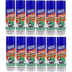 DENCO DISTRIBUTING, INC. Gunk Brake Parts Cleaner - Non-Chlorinated - 14OZ Cans - 12 Per Case - Made in USA (12)
