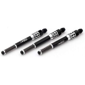 CUESOUL TERO AK7 Aluminum Dart Shafts S/M/L Built-in Spring Telescopic for Steel Tip Darts and Soft Tip Darts,Set of 3 pcs