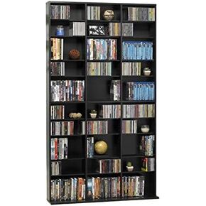 Atlantic Oskar 1080 Media Storage Cabinet – Protects & Organizes Prized Music, Movie, Video Games or Memorabilia Collections, PN 38435714 in Espresso