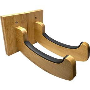 Bamboo Surfboard / Snowboard Wall Mount | Wooden Snow Board Rack Display | Horizontal Indoor Wood Racks | Works as a Skateboard, Wakeboard & Longboard Hanger, Holder or Hooks | Snowboard Accessories