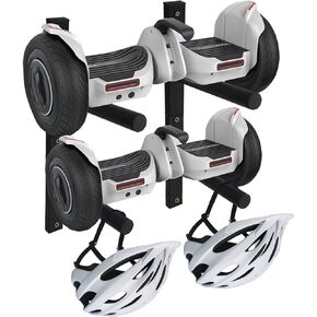 Lhysn Hoverboard رف تخزين لوح التزلج جدار جبل سكيت شماعات عرض المنزل جدار جبل المرآب المنظم خوذة حامل معدني in Kuwait