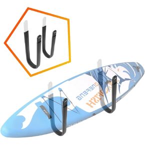 رف جدار SUP لوح ركوب الأمواج، حامل حائط SUP - كجدار خلفية للعرض في المنزل لألواح التجديف القصيرة والألواح الطويلة (مناسب لـ SUP) in Kuwait