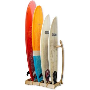 StoreYourBoard Freestanding Surfboard Rack, Indoor Display Stand Shortboard and Longboard Organizer, Holds 150 lbs