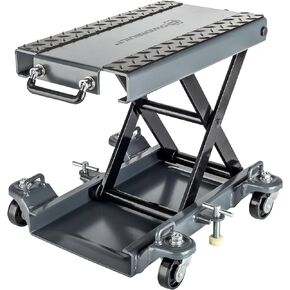Powerbuilt Deluxe Motorcycle and Utility Lift, Lock Wheels, Strap Hooks, Transmissions, ATV, Hand Driven or Power Tool - 941877ECE