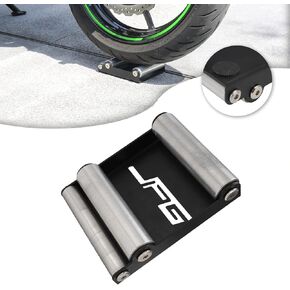 JFG RACING Motorcycle Wheel Cleaning Stand,Universal Paddock Stand Portable Wheel Roller Stand for Motorcycle Street Bike for Tire Cleaning - Black