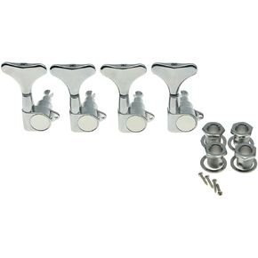 KAISH Chrome 2+3 Sealed Bass Tuners 2L3R Tuning Keys Pegs 5 String Bass Guitar Machine Heads