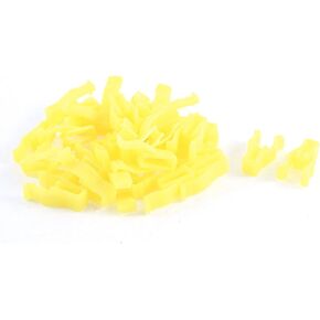 uxcell A15072300ux0057 30 Pcs Yellow Plastic Rivet Clips for 9mm Hole Dia Pack