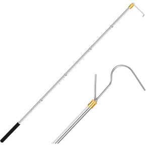 6ft Truck Cargo Grabber, Adjustable Spliced Pickup Truck Bed Hook Bar Base Tool Bar for Pickup Truck Bed Grabber Heavy Duty Truck Grapple Accessories (Two Hooks) in Kuwait