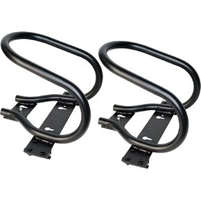 ENJ 2 Pack Black 7" Motorcycle Wheel Chock Steel for E-Track System