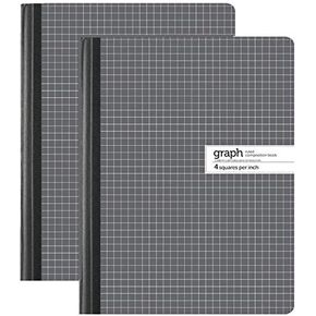 1InTheOffice Graph Composition Book, 9.75" x 7.5" Graph Paper Notebook, 100 Sheets "2 Pack"