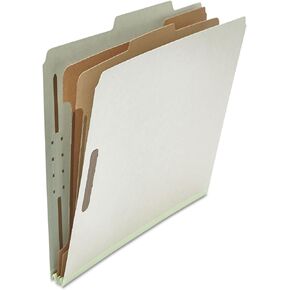 Universal 10272 Pressboard Classification Folder, Letter, Six-Section, Gray (Box of 10)