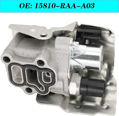 15810-RAA-A03 مجموعة صمامات البكرة VTEC الملف اللولبي مع مفتاح ضغط زيت التوقيت وحشية، متوافق مع Honda Accord، CR-V، العنصر، Civic Si، RSX، استبدال # 15810-RAA-A01 15810-PPA-A01 15810-PNE-G01 in Kuwait