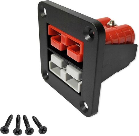2Pcs Socket Panel, 50Amp Plug Mounting Panel with Dust Cover, Connectors Flush Mount Recessed Plate for Anderson SB50 Series Plug Panel Base in Saudi Arabia