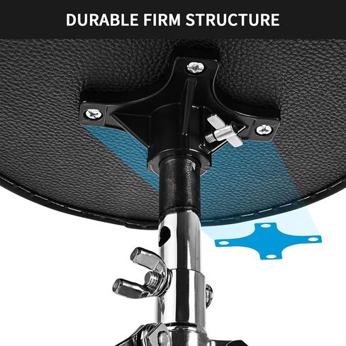 مقعد الطبل المبطن بارتفاع عرش الطبل من تيباتيارد مع أقدام مزدوجة قابلة للطي ومضادة للانزلاق، كرسي طبل أسود لقارعي الطبول البالغين in Kuwait