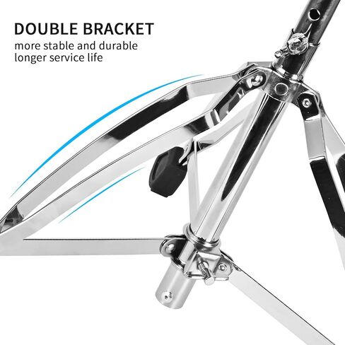 مقعد الطبل المبطن بارتفاع عرش الطبل من تيباتيارد مع أقدام مزدوجة قابلة للطي ومضادة للانزلاق، كرسي طبل أسود لقارعي الطبول البالغين in Kuwait