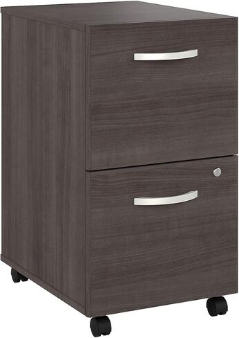 خزانة ملفات متحركة من Bush Business Furniture Hybrid ذات درجين، خطاب/قانوني، رمادي عاصف، 20 بوصة (HYF116SGSU-Z) in Saudi Arabia