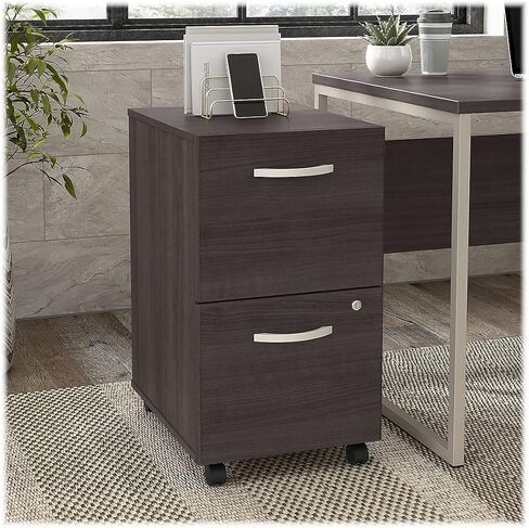 خزانة ملفات متحركة من Bush Business Furniture Hybrid ذات درجين، خطاب/قانوني، رمادي عاصف، 20 بوصة (HYF116SGSU-Z) in Saudi Arabia