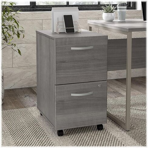 خزانة ملفات متحركة من Bush Business Furniture Hybrid ذات درجين، خطاب/قانوني، رمادي عاصف، 20 بوصة (HYF116SGSU-Z) in Saudi Arabia