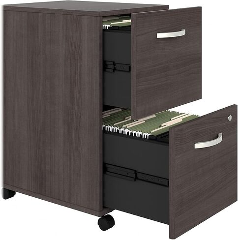 خزانة ملفات متحركة من Bush Business Furniture Hybrid ذات درجين، خطاب/قانوني، رمادي عاصف، 20 بوصة (HYF116SGSU-Z) in Saudi Arabia