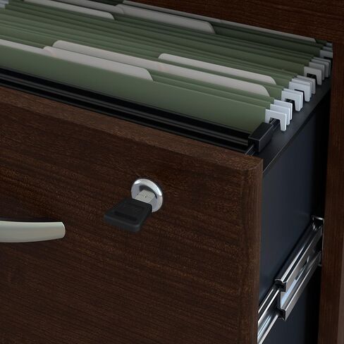 Bush Business Furniture Components خزانة ملفات متنقلة عمودية ذات 3 أدراج مقاس 21 بوصة، لون الكرز/الجرافيت الرمادي من Hansen، Standard Del in Saudi Arabia