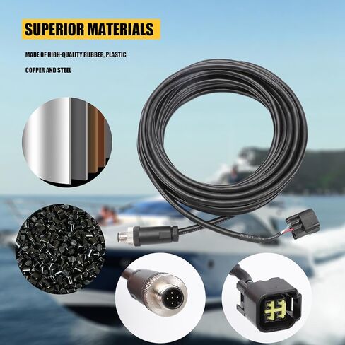KASturrboo لكابل واجهة محرك Yamaha NMEA 2000 اتصال مع موصل T 4.5 متر/15 قدم، استبدال # 000-0120-37 3004.6865 مناسب لمحرك Yamaha الخارجي 2006-2023 in Kuwait