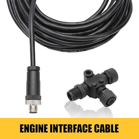 KASturrboo لكابل واجهة محرك Yamaha NMEA 2000 اتصال مع موصل T 4.5 متر/15 قدم، استبدال # 000-0120-37 3004.6865 مناسب لمحرك Yamaha الخارجي 2006-2023 in Kuwait
