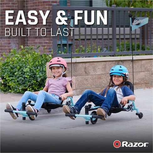 Crazy Cart Shuffle by Razor – Kid-Powered Drifting Go-Kart for Ages 4+, Crazy Cart Drift Bar Technology, Adjustable Frame with 5 Length Settings in Saudi Arabia