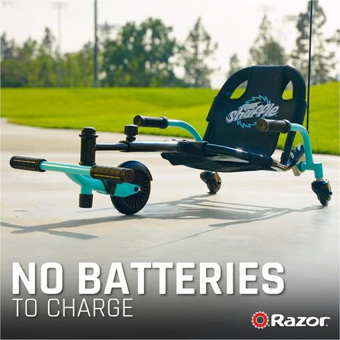 Crazy Cart Shuffle by Razor – Kid-Powered Drifting Go-Kart for Ages 4+, Crazy Cart Drift Bar Technology, Adjustable Frame with 5 Length Settings in Saudi Arabia