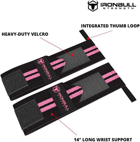 Women Wrist Wraps with Thumb Loops - 12" Professional Grade - Wrist Support Brace and Compression for Cross Training, Weight Lifting, Powerlifting, Strength Training (Black/Purple) in Kuwait