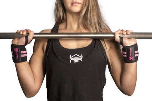Women Wrist Wraps with Thumb Loops - 12" Professional Grade - Wrist Support Brace and Compression for Cross Training, Weight Lifting, Powerlifting, Strength Training (Black/Purple) in Kuwait