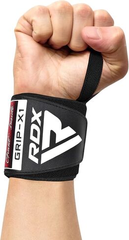 دعم لفافات المعصم لرفع الأثقال من RDX، معتمد من IPL USPA، أشرطة قطنية مطاطية مقاس 18 بوصة، حلقة إبهام، رفع الأثقال، كمال الأجسام، اللياقة البدنية، تدريب الصالة الرياضية، تمرين WOD، الجمباز in Kuwait