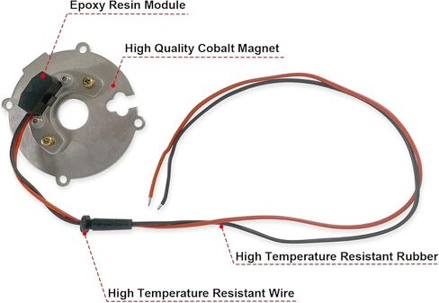 Ignitor Electronic Ignition Conversion Kit Fits Delco 4-Cylinder Allis Chalmers Clark Hyster Massey-Ferguson Minneapolis-Moline Mercruiser Towmotor Waukesha White Replace 1146A in Saudi Arabia