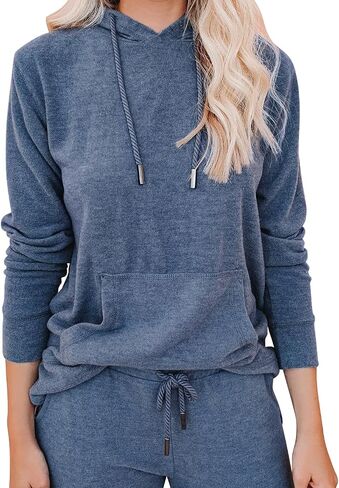 WANLISS Lounge Sets for Women Two Piece Outfits Sweatsuits Sets Long Pant Loungewear Workout Athletic Tracksuits with Pockets in Saudi Arabia