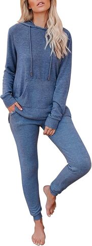 WANLISS Lounge Sets for Women Two Piece Outfits Sweatsuits Sets Long Pant Loungewear Workout Athletic Tracksuits with Pockets in Saudi Arabia
