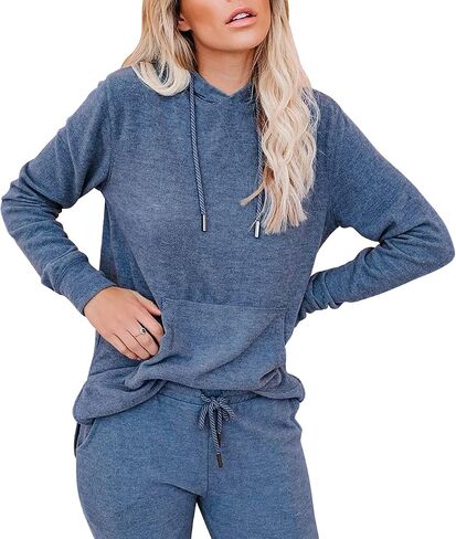 WANLISS Lounge Sets for Women Two Piece Outfits Sweatsuits Sets Long Pant Loungewear Workout Athletic Tracksuits with Pockets in Saudi Arabia