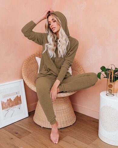 WANLISS Lounge Sets for Women Two Piece Outfits Sweatsuits Sets Long Pant Loungewear Workout Athletic Tracksuits with Pockets in Saudi Arabia