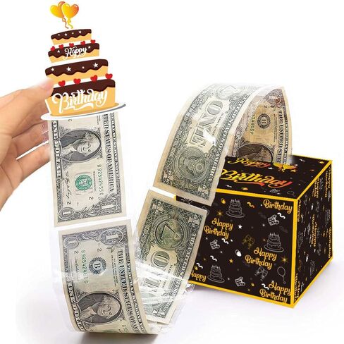 Money Box for Cash Gift Birthday, Birthday Money Pull Box, Money Gift Boxes for Cash Pull, Money Box for Cash Gift, Men Birthday Gift Ideas (Blue) in Saudi Arabia