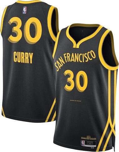 ستيفن كاري غولدن ستايت ووريورز بلاك #30 للأطفال الشباب 8-20 إصدار المدينة 2023/24 سويجمان جيرسي in Kuwait